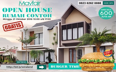 Jangan Kaget! Besok Ada GRATIS BIAYA KPR & Pajak Dalam Open House Mayfair! 